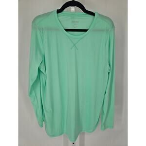 G4 Free Womens Sz XXL Long Sleeve Crew Neck T Shirt Green Athletic